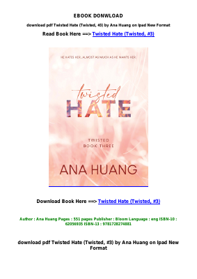 download pdf Twisted Hate Twisted  3 by Ana .pdf